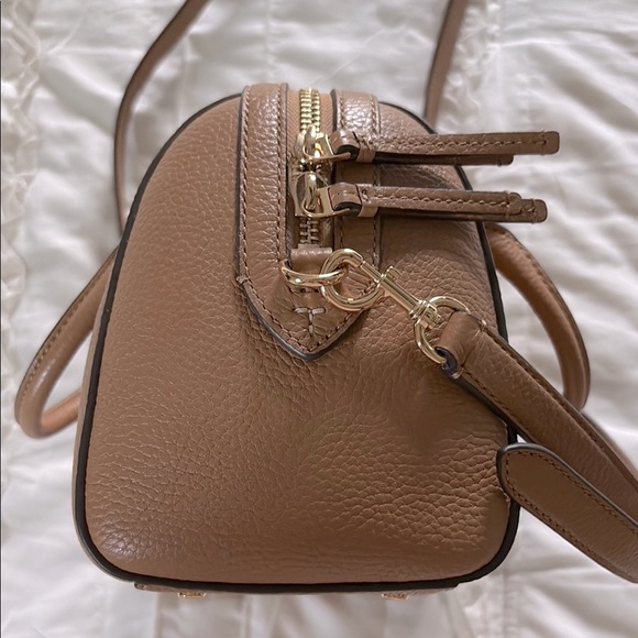 Brown Leather Handbag with Tassel